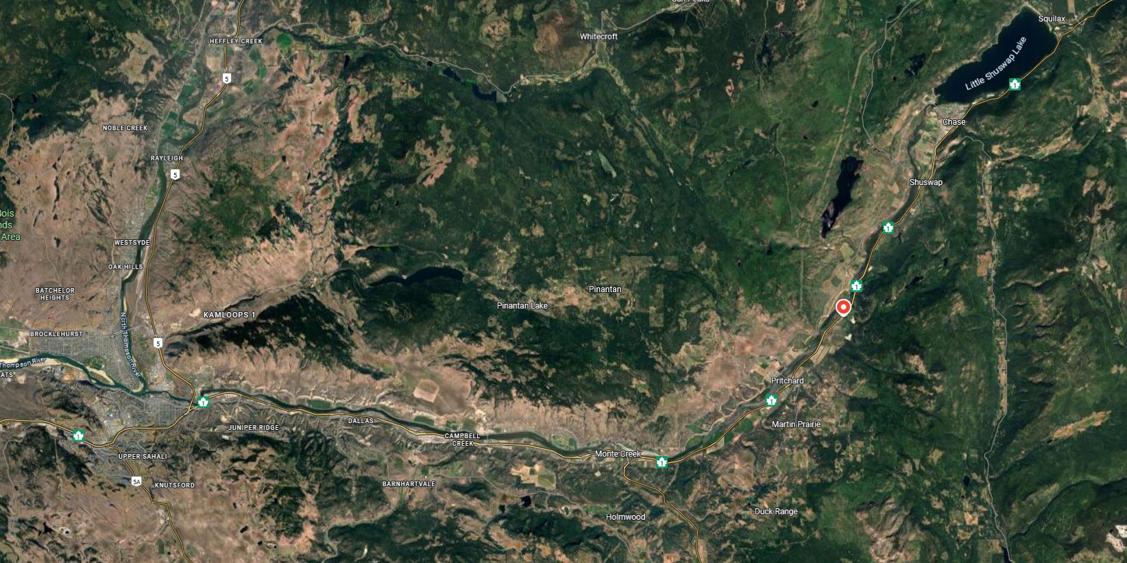 Pondersoa Pines RV Resort location map